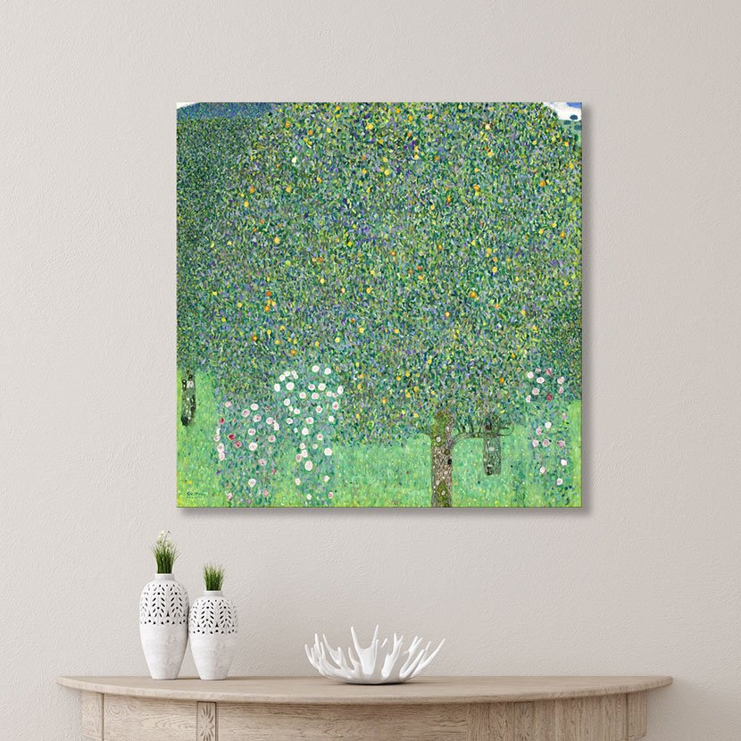 cp009 (클림트) 나무 아래에 피어난 장미나무 명화 캔버스 그림